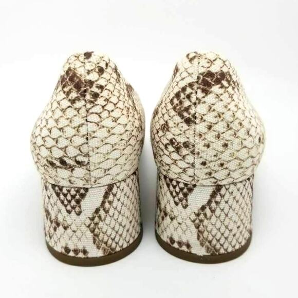 Franco Sarto Womens Global Faux Leather Snake Print Low Heels Shoes Size 7.5 M - Picture 7 of 12